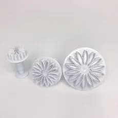 Kit Cortador Ejetor Flor Girassol Biscuit Pasta Americana Confeitaria