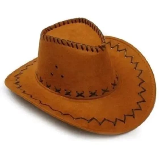 Chapéu De Cowboy unissex estilo Camurça Com Abam custura externa robustica