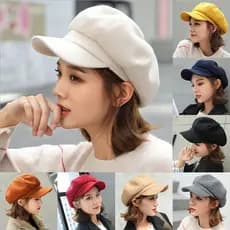 Boina Gorro Chapéu Feminina Aveludada Com Forro  Liso