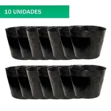 Kit 10 Saco Plástico Para Plantadores Jardim 26x21 4,0L