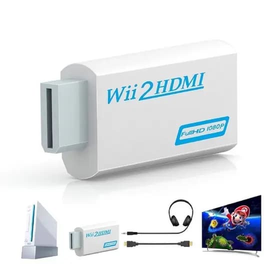Adaptador Conversor Nintendo Wii Para Cabo Hdmi 1080p Fullhd