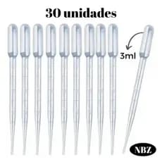 Kit Pipeta Plastica Pasteur Conta Gotas 3 ML Com Marcador de ml Kit 10 20 30 Conta Gotas
