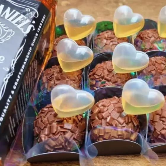 Ampola Docinhos Saborizante Recheios 50 ampolas cilindrica coração esfera - vários modelos festa