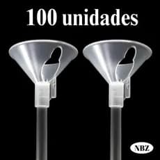 200 100 50 Unidades Pega Balão Vareta Suporte 33cm TRANSPARENTE haste incolor
