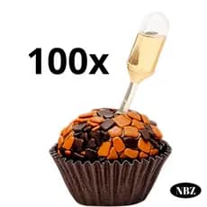 50~200 Ampolas saborizante cilindro coração esférica doces 0,5 ml para docinhos brigadeiro 1ml