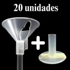 Varetas de Balão Transparentes 33cm com Base Adesiva para Fixação Segura Haste para balão festa