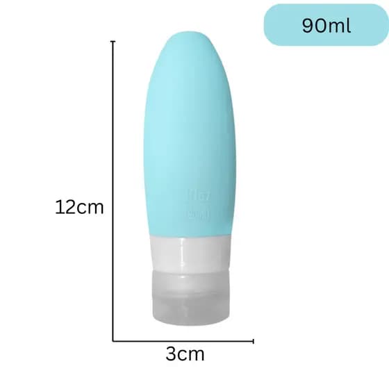 Kit 4 frascos para viagem 90ml Recipiente Porta Shampoo Condicionado Dispense Reutilizável Silicone J