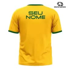 Blusa Brasil Copa do Mundo 2026 Personalizada Algodão Unissex Confortável