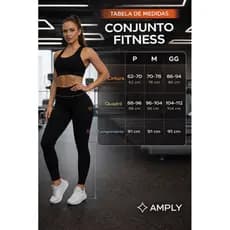 Conjunto Fitness Feminino Alta Compressão – Não Marca & Não Fica Transparente | AMPLY