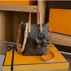 Bolsa balde feminina novo estilo moda Retro impresso saco All-Match contraste cor high-End sentimento senhoras saco