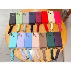CAPA Capinha COM Alça/CORDÃO TPU LISA Silicone Aveludada PARA SAMSUNG A20 A30 A20S  A22 A23 A24 A32 A34 A30S  A50 A52