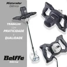 Misturador De Tinta Argamassa Elétrica Profissional Para Bater Misturar Tintas E Gesso  1050W Belffe