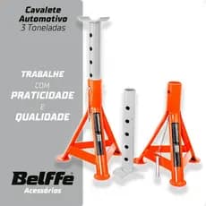 Par De Cavaletes Cilindrico 3 Toneladas Automotivo Profissional Reforçado Com  Para Veículos  Belffe