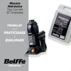 Macaco Tipo Garrafa Manual Hidráulico Suporta Até 10 Toneladas Profissional C/ Fácil Manuseio Belffe