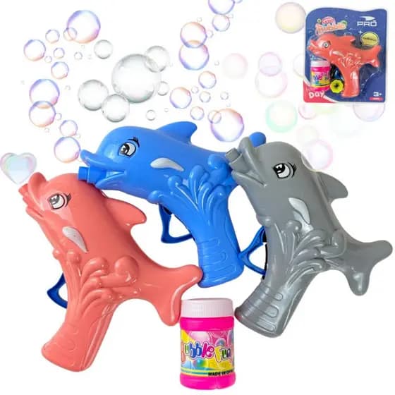 ARMINHA FAZER BOLHA BOLINHA SABAO GOLFINHO ROSA AZUL SOLTA LANÇA BOLA PISTOLA BRINQUEDO PRESENTE CRIANÇAS