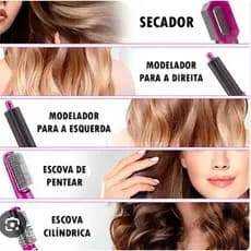 5 Em 1 Secador De Cabelo Escova Alisadora Modeladora 110v