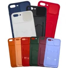 Capa Celular Iphone 7 Plus CPCIP7PC Porta Cartão Cores Diversas Segura c/ Protetor de Camera