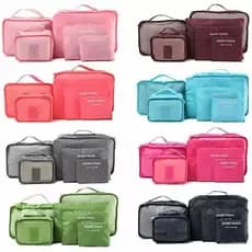 Organizador De Mala De Bagagem Viagem Kit 6 Necessaire Bolsa