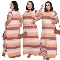 Vestido Feminino Plus Size Casual Confortavel Elegante Casual Moda Gordinha Evangélica Manga Verão