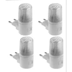 Kit 4 Luminária Mini Abajur Luz Noturno Led Tomada Bivolt Quarto Escritório Luz Suave LED Lâmpada Berço