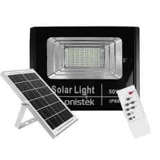 Refletor Led Solar 50w 70 LEds Holofote IP66 Placa Solar Bateria à Prova Dágua com Controle RemotoRefletor Led Holofote