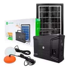 Kit Painel Solar Bateria Portatil Multi Funcional Portatil 80w 7000mah 2usb 2 Lampadas