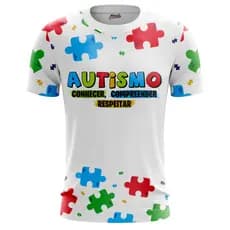 Camisa Autismo Respeito Camiseta Estampada Adulto Infantil Ótimo Acabamento E Durabilidade proteção UV Varias estampas e cores