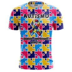 Camisa Autismo Camiseta Estampada Adulto Infantil Ótimo Acabamento E Durabilidade proteção UV Varias estampas e cores