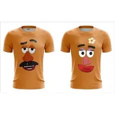 Kit 2 camisetas Sr e Sra cabeça de batata