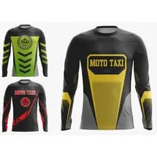 Camiseta Manga Longa Moto Taxi aplicativo com nome personalizavel proteção UV secagem rápida vários modelos