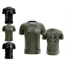 Camiseta exercito americano veteranos masculina esportiva secagem rápida forças armadas vários modelos