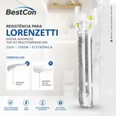 Resistência Chuveiro Lorenzetti Advanced Top Jet Eletronica 220V 7500W