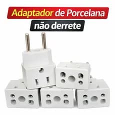 Adaptador Porcelana Bob 10A 20A Resistente Não Derrete Padrão Antigo Novo Kit 1 2 3 5 10