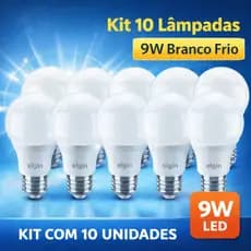 Lâmpada Led 9W 6500k Branco Frio E27 Elgin Bulbo