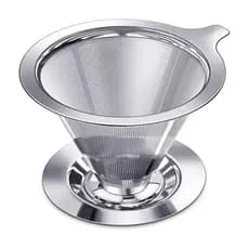 Filtro De Café Coador Café Chá Inox De Alta Qualidade Atóxico Reutilizável Pour Over--Envio imediato