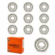 Kit 10 Rolamento 6000 ZZ GBR Vedação Dupla 10x26x8
