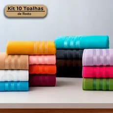 Kit 3/5 Toalhas de Rosto Macia Felpuda Salão 100% Algodão