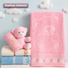 Toalha de Banho Infantil Menina e Menino 100% Algodão Kids Suave Macia Para Bordar Ponto Cruz
