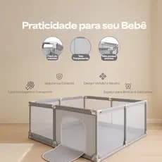 Cercadinho Bebê Chiqueirinho Cercado Tela Infantil 120cm Dox