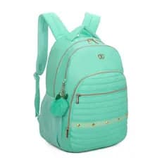 Mochila Escolar De Costas Para Meninas Verde Água Pistache Rania Santino