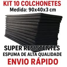 colchonetes kit com 10 Colchonetes  para academia escolas e creches Envio imediato espuma d23/d28.   90x40x2,5 cm