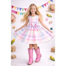 Vestido Infantil Juvenil Festa Junina Xadrez Menina Arraiá Sao Joao Quadrilha Rainha Da Pipoca Milho
