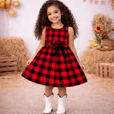 Vestido De Menina Infantil Xadrez Festa Junina Sao Joao Arraia Caipira Quadrilha Juvenil Rodadinho