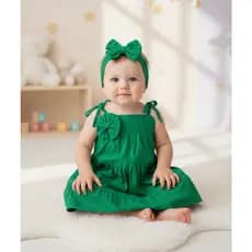 Vestido De Bebê Recém Nascido Infantil Menina Tiara Laço Festa Passeio Roupa Para Bebê Mini Diva