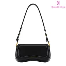 Bolsa Feminina Pequena de Ombro Impermeável, Mini Tiracolo de Couro para Trabalho e Festa