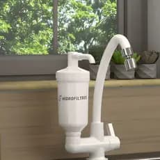Torneira Cozinha Com Filtro De Bancada Bica Móvel + 1 Refil Hidro Filtros Purificador Água 907-2364