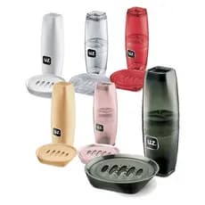 Kit Banheiro Lavabo Conjunto Porta Escova Com Tampa E Saboneteira