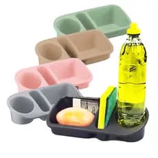 Organizador de Pia Porta Detergente Suporte Esponja Sabão Cozinha