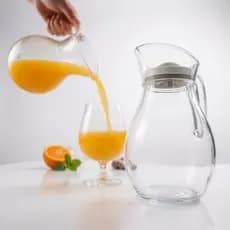 Jarra 2L Plástico Cristal com Tampa Suco Água e Bebidas
