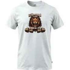 CAMISETA, CAMISA, ESTAMPADA,LEÃO DE JUDÁ, CRISTÃ, RELIGIOSA, PARA TREINAR